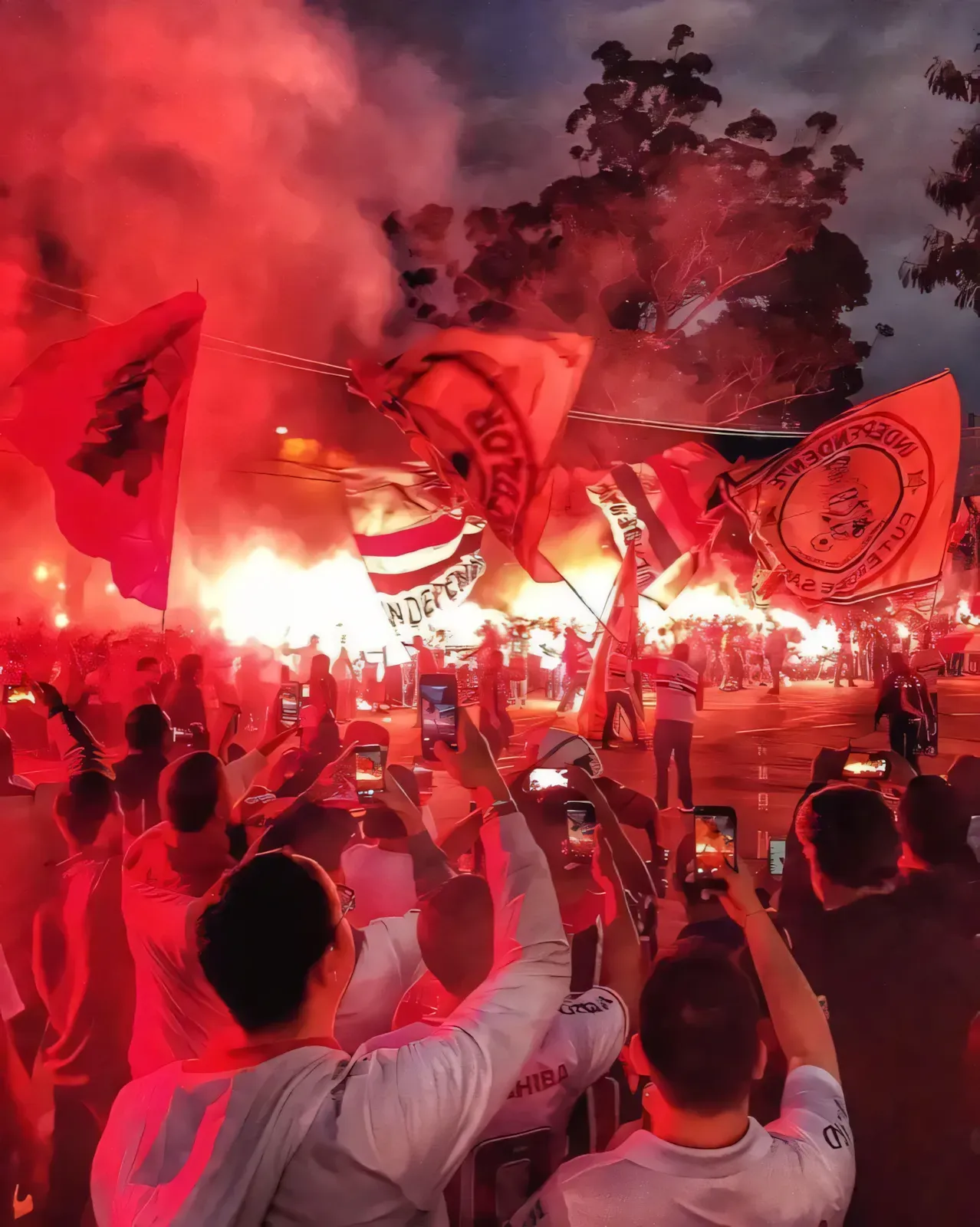Recepção do time no Morumbi